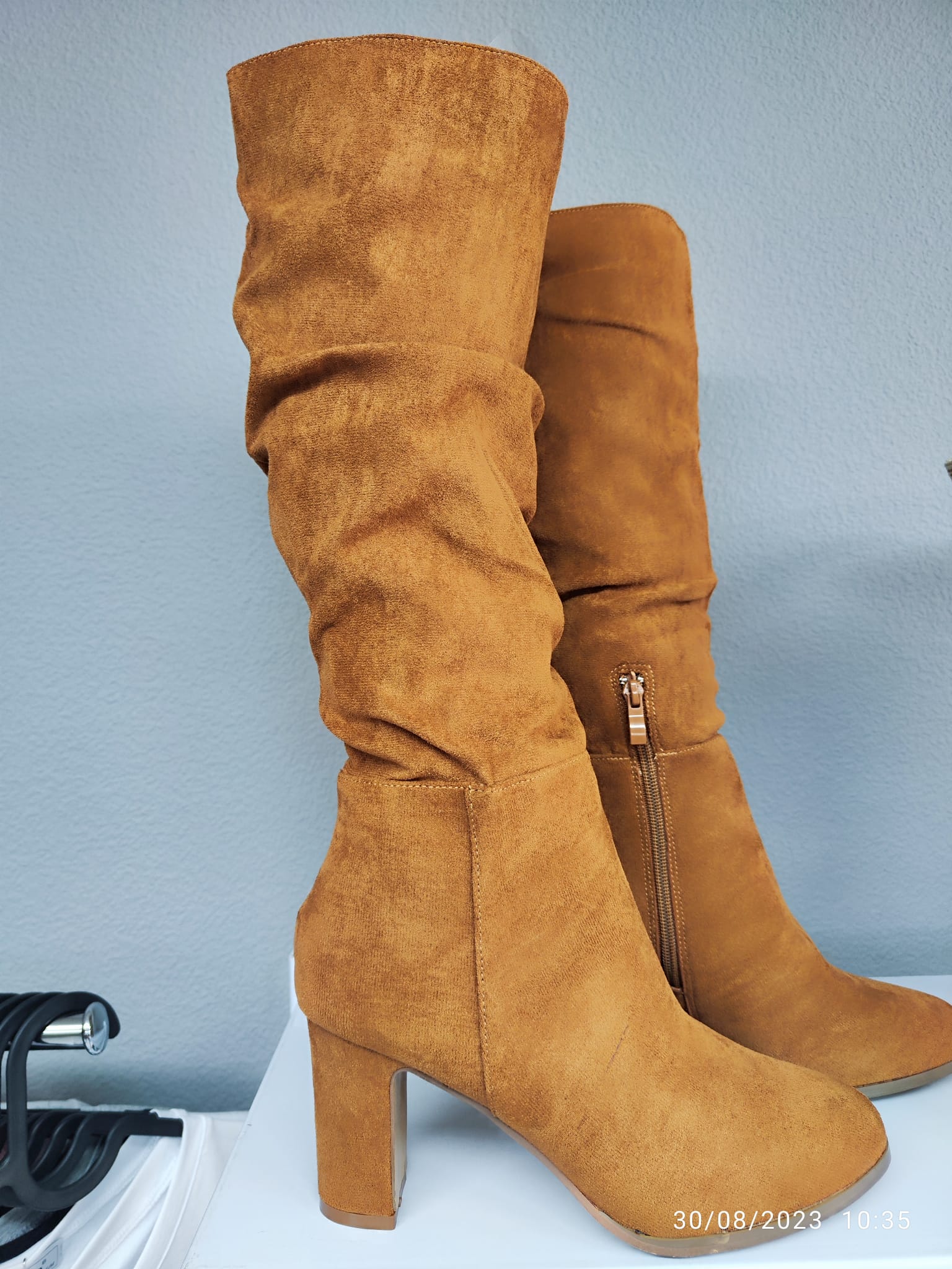 Zapatos Botines Tacon Fino Camel Tacon Fino Botas Camel Tacon